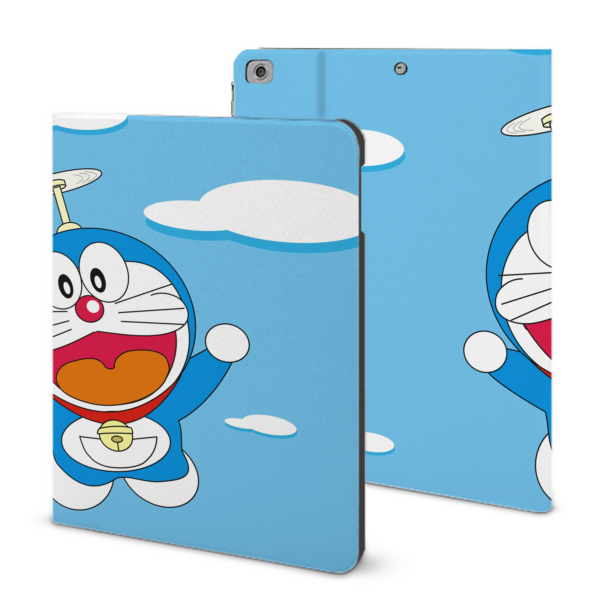 （画像用） ドラえもん Doraemon IPad ケース ブック型 PUレザー TPU 耐衝撃 軽量 薄型 ペン収納なし 全面保護 IPad 各モデル対応
